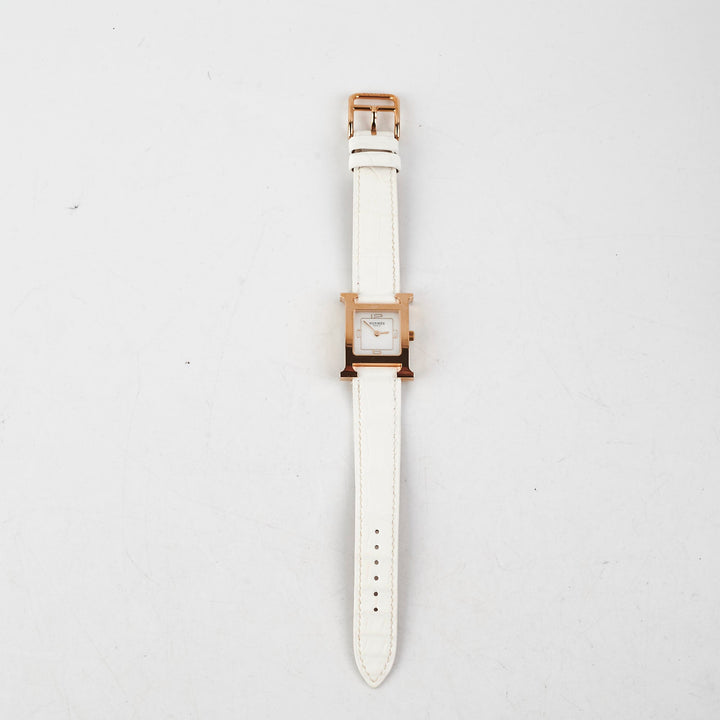 Hermes Heure H Watch Small Model (25mm) Blanc