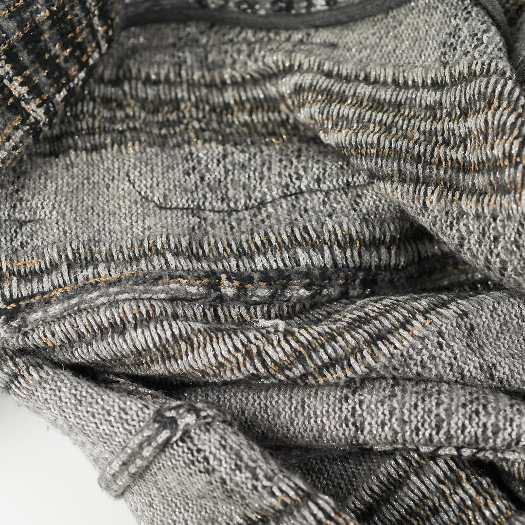 Top Quality Chanel Grey Knit Coat Size 42
