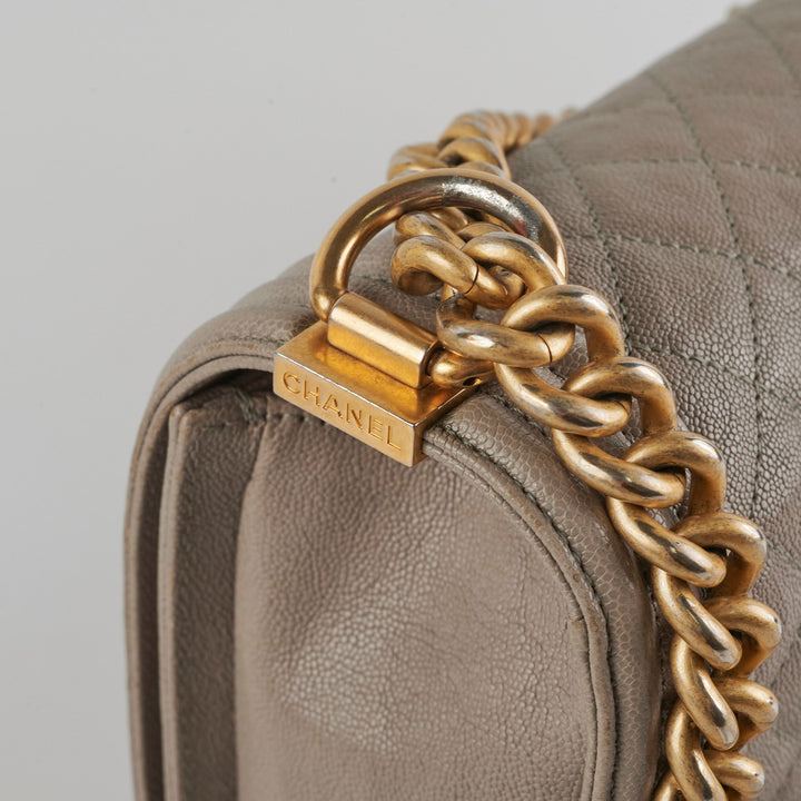 ITEM 31 - Top Quality Chanel Large New Medium Boy Bag Grey Taupe