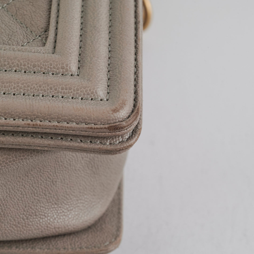 ITEM 31 - Top Quality Chanel Large New Medium Boy Bag Grey Taupe