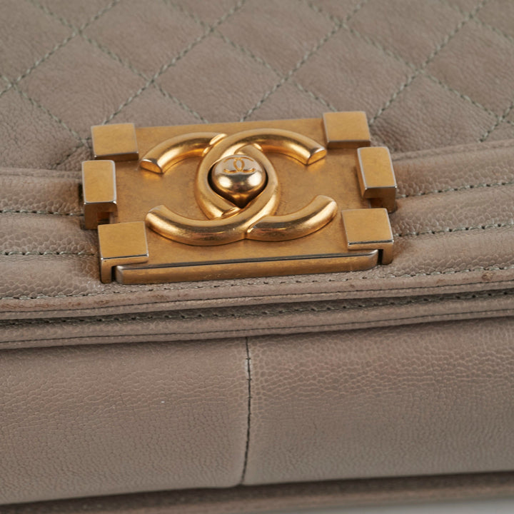ITEM 31 - Top Quality Chanel Large New Medium Boy Bag Grey Taupe