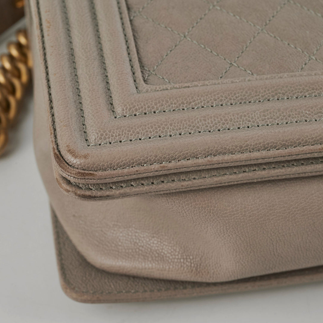 ITEM 31 - Top Quality Chanel Large New Medium Boy Bag Grey Taupe