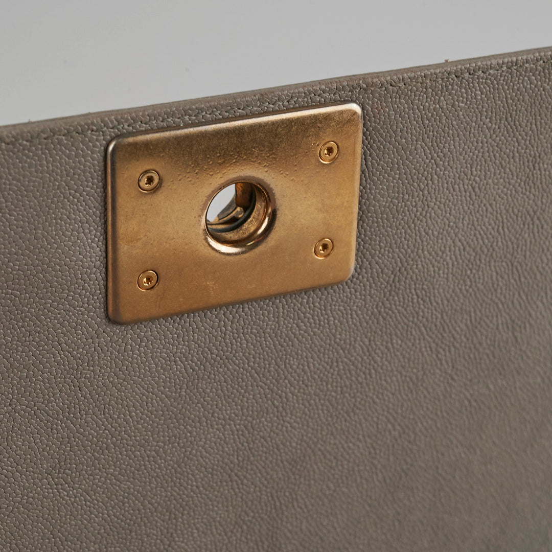 ITEM 31 - Top Quality Chanel Large New Medium Boy Bag Grey Taupe