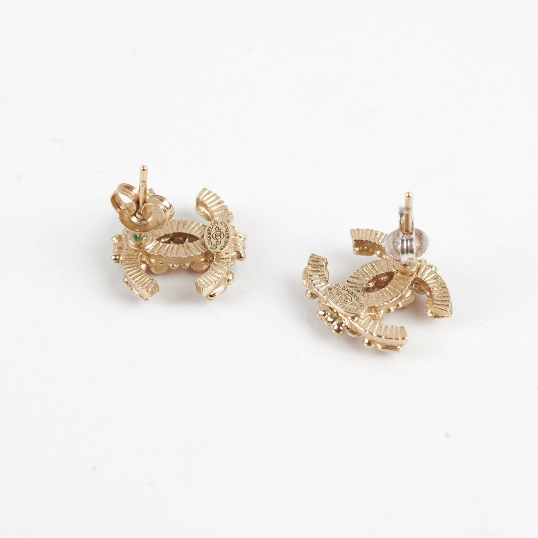 Chanel Beaded CC Earrings Costume Jewellery