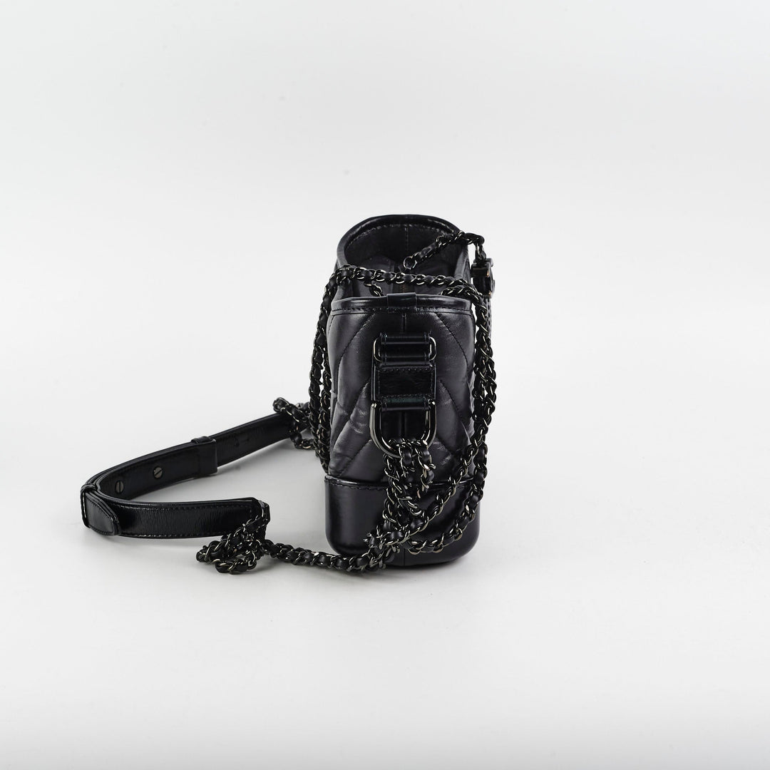 Top Quality Chanel Small Gabriel Calfskin Black