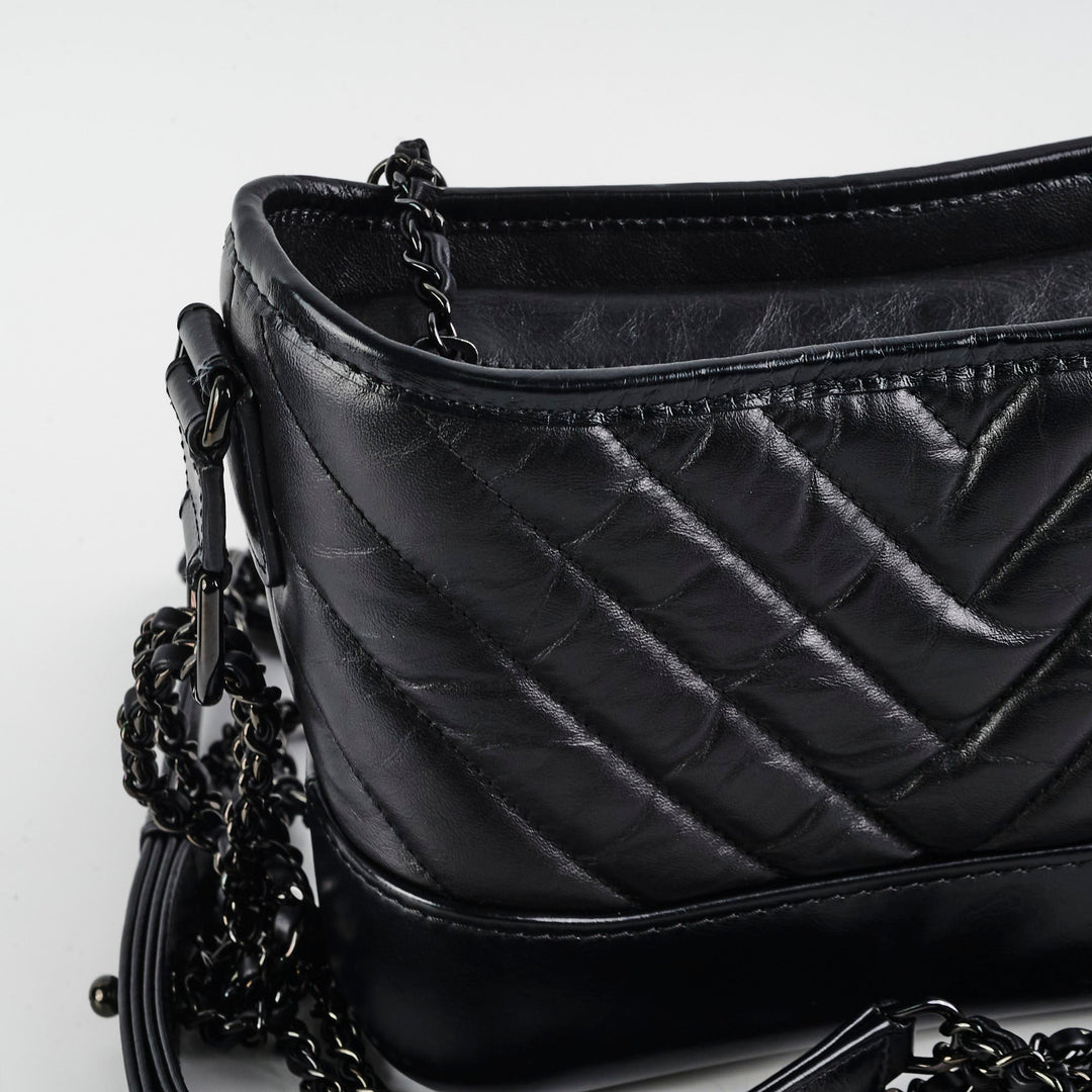 Top Quality Chanel Small Gabriel Calfskin Black