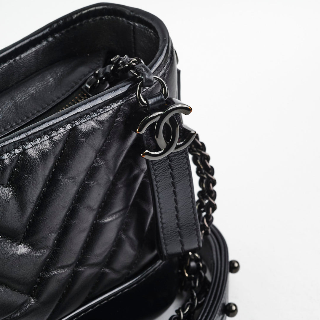 Top Quality Chanel Small Gabriel Calfskin Black