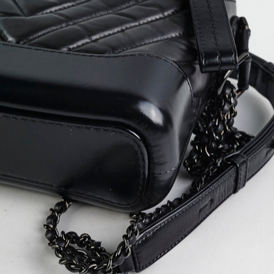 Top Quality Chanel Small Gabriel Calfskin Black