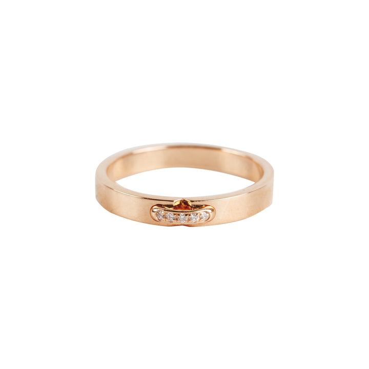 Chaumet Liens Ring with Diamonds 18k Rose Gold 53
