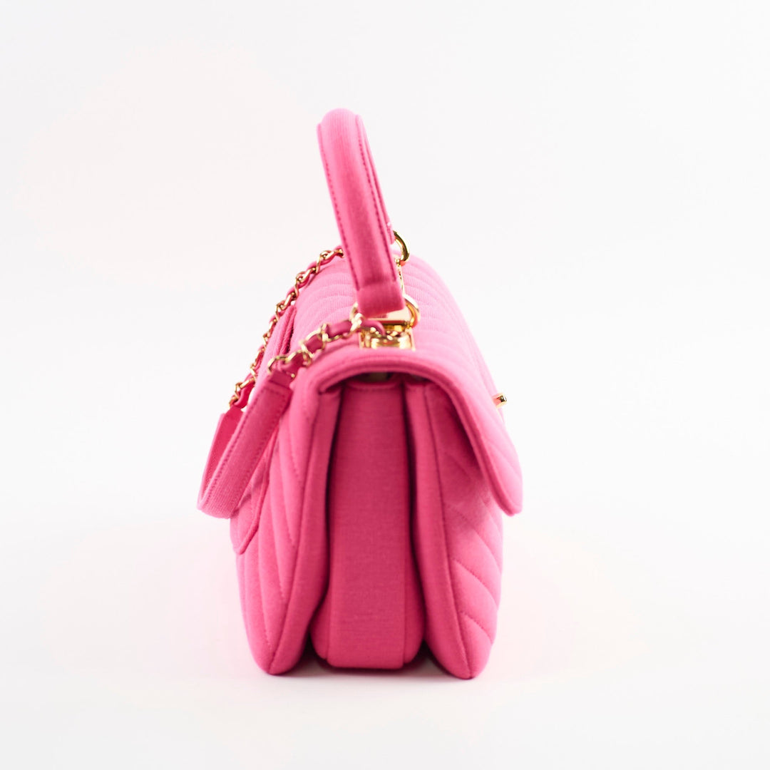 Top Quality Chanel Trendy CC Small Canvas Pink Chevron -