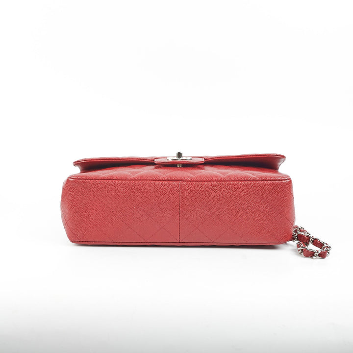 Top Quality Chanel Classic Jumbo Single Flap Caviar Red - Series 12