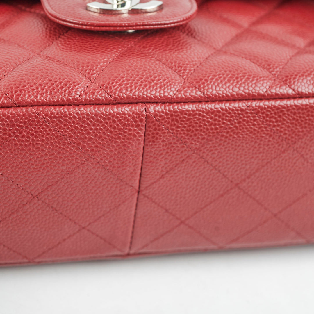 Top Quality Chanel Classic Jumbo Single Flap Caviar Red - Series 12