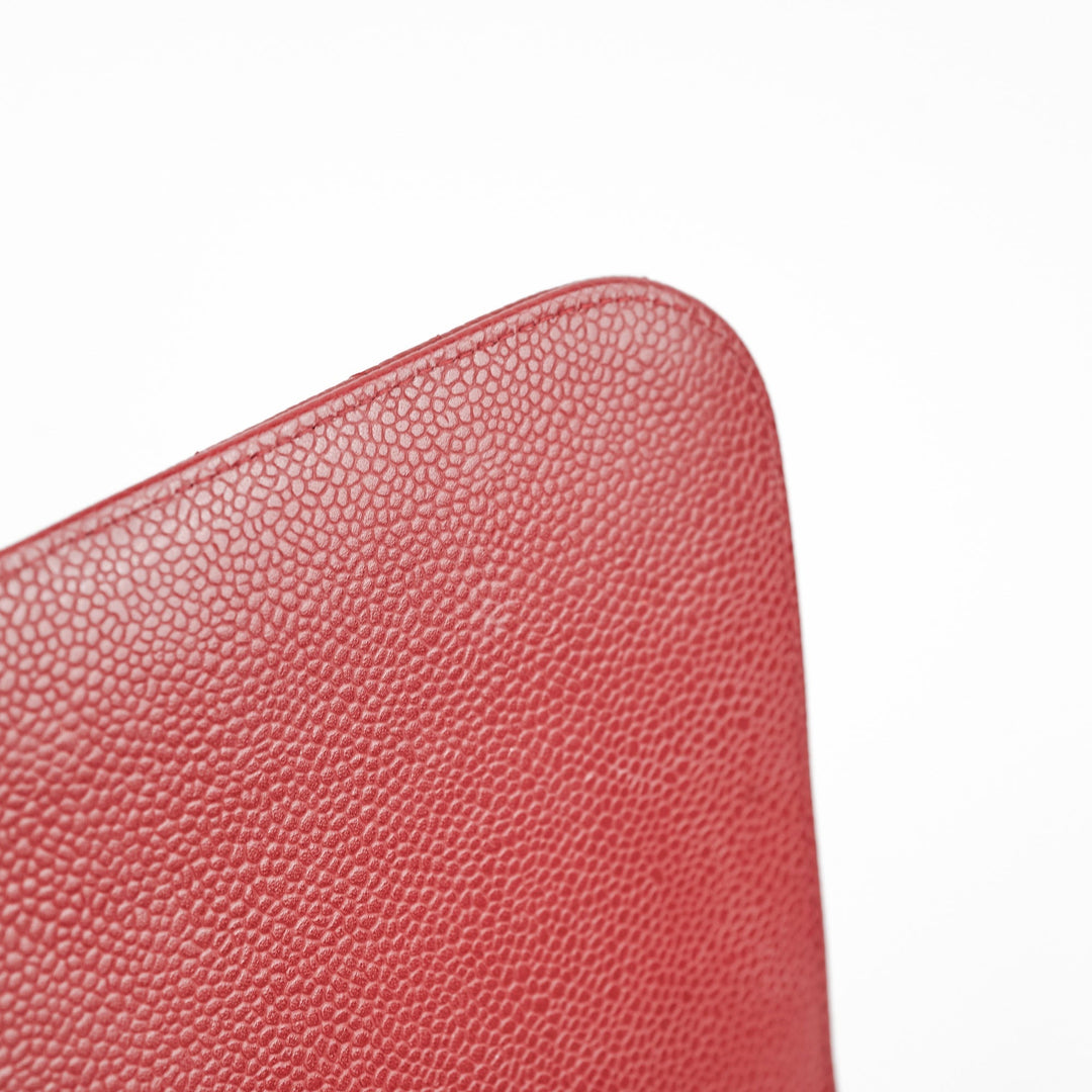 Top Quality Chanel Classic Jumbo Single Flap Caviar Red - Series 12