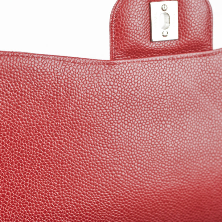 Top Quality Chanel Classic Jumbo Single Flap Caviar Red - Series 12