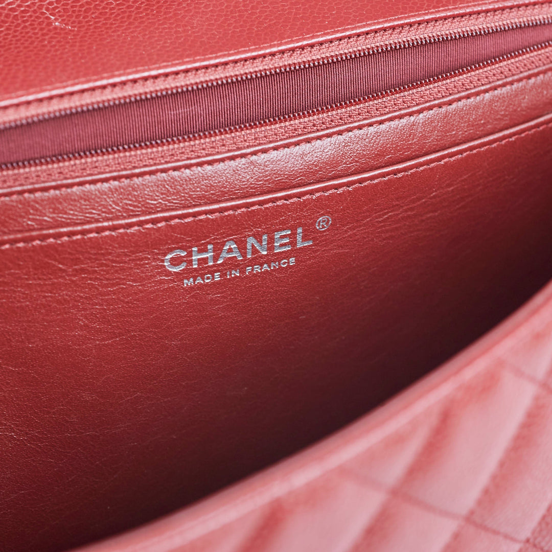 Top Quality Chanel Classic Jumbo Single Flap Caviar Red - Series 12