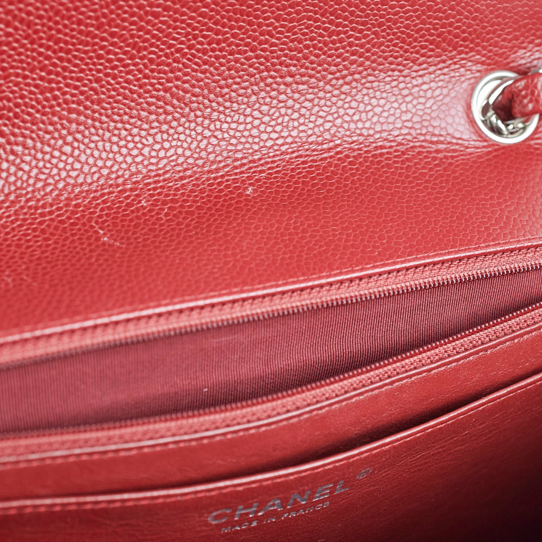 Top Quality Chanel Classic Jumbo Single Flap Caviar Red - Series 12