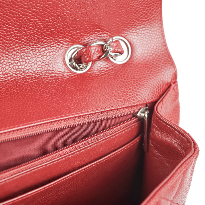 Top Quality Chanel Classic Jumbo Single Flap Caviar Red - Series 12