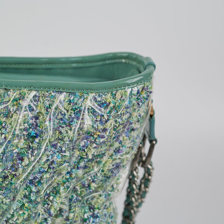 Top Quality Chanel Medium Gabrielle Green Tweed/PVC- Series 25
