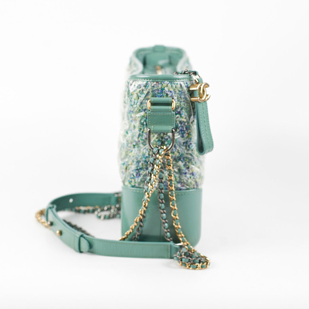Top Quality Chanel Medium Gabrielle Green Tweed/PVC- Series 25