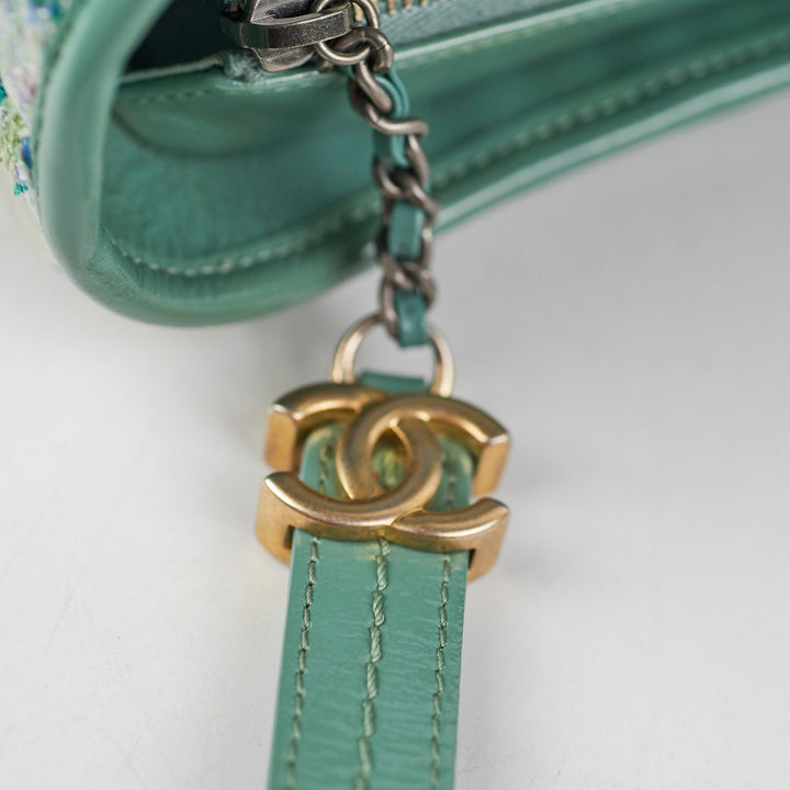 Top Quality Chanel Medium Gabrielle Green Tweed/PVC- Series 25