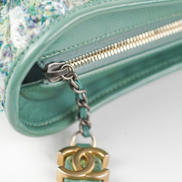 Top Quality Chanel Medium Gabrielle Green Tweed/PVC- Series 25