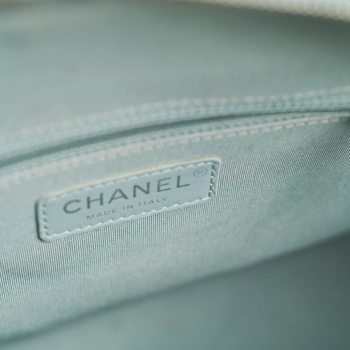 Top Quality Chanel Medium Gabrielle Green Tweed/PVC- Series 25