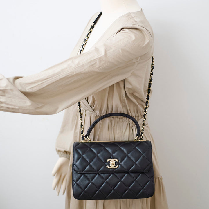 Top Quality Chanel Small Trendy Lambskin Black Series 31