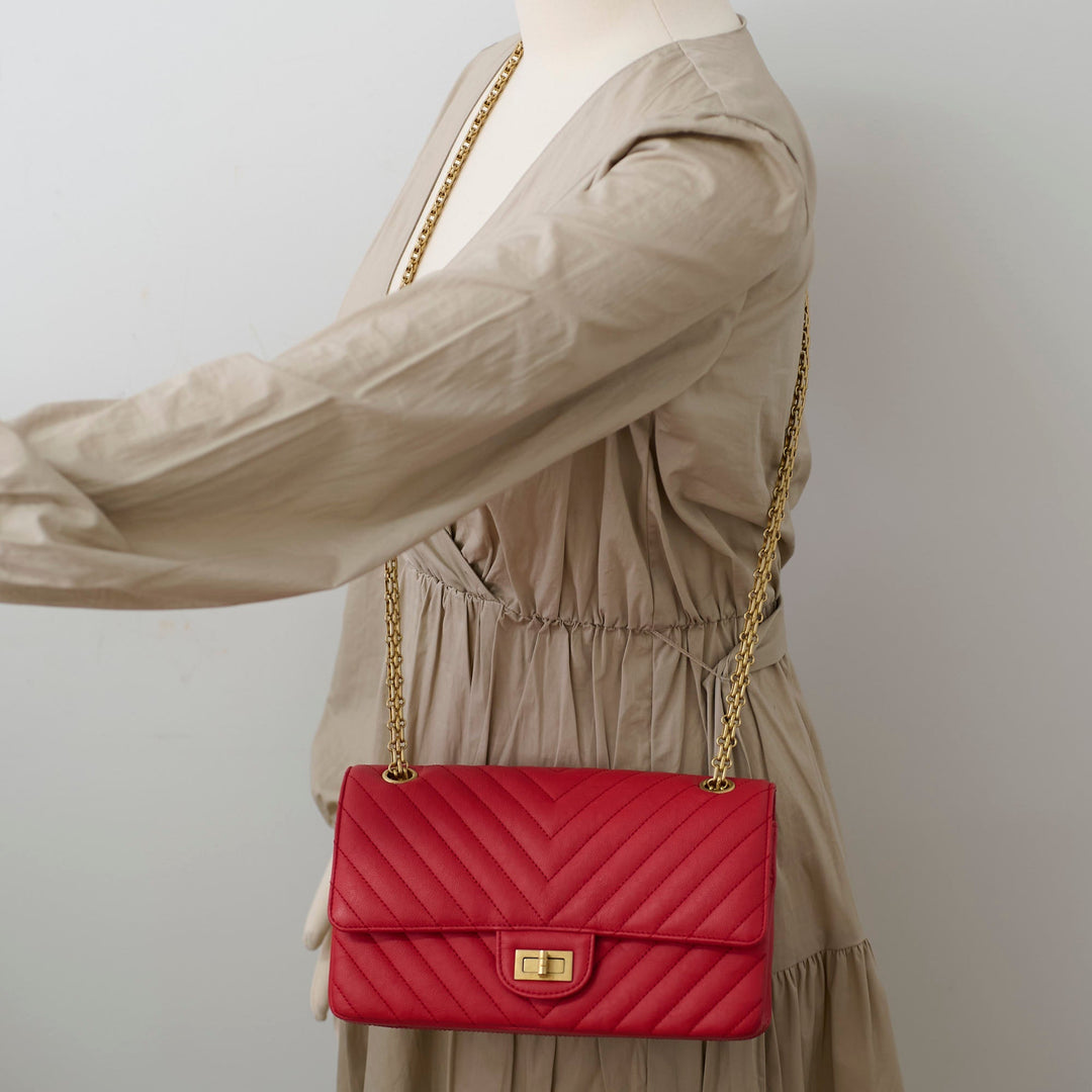 Top Quality Chanel Reissue 226 Calfskin Red 27 series