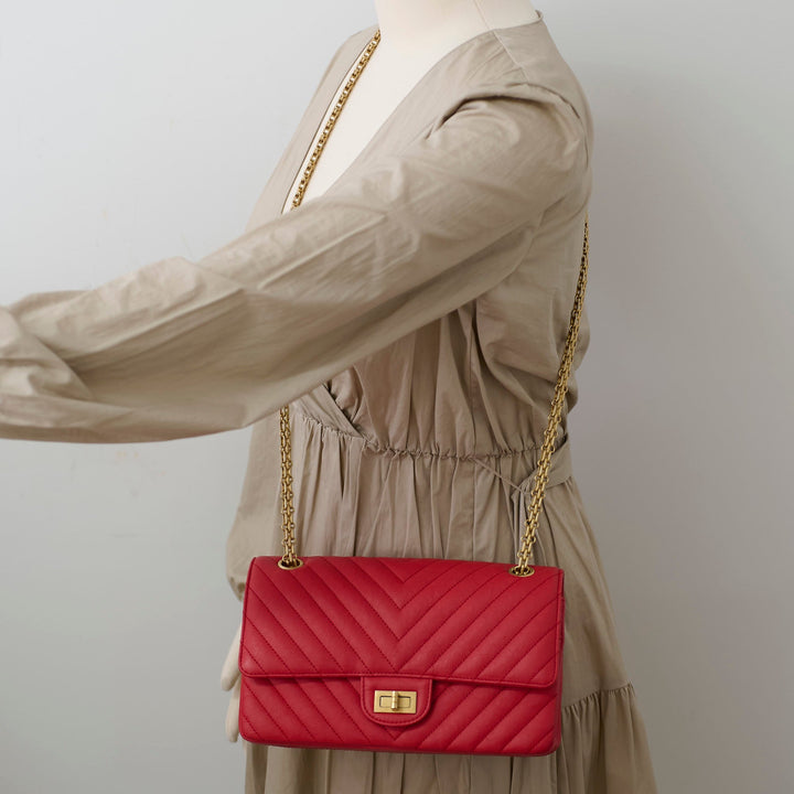 Top Quality Chanel Reissue 226 Calfskin Red 27 series