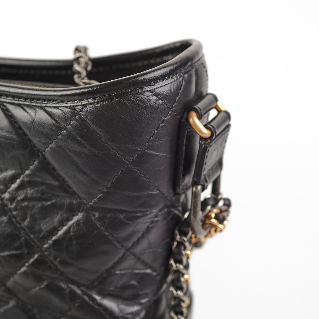 Top Quality Chanel Gabriel Medium Hobo Calfskin Black