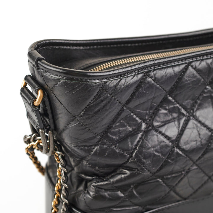 Top Quality Chanel Gabriel Medium Hobo Calfskin Black