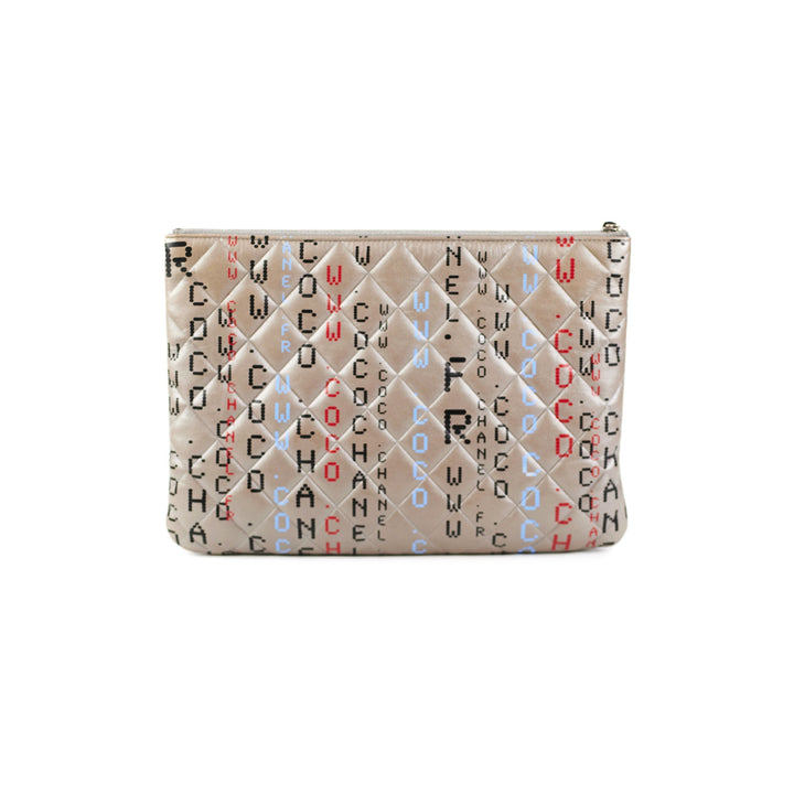 Top Quality Chanel Medium O Logo Grey Pouch