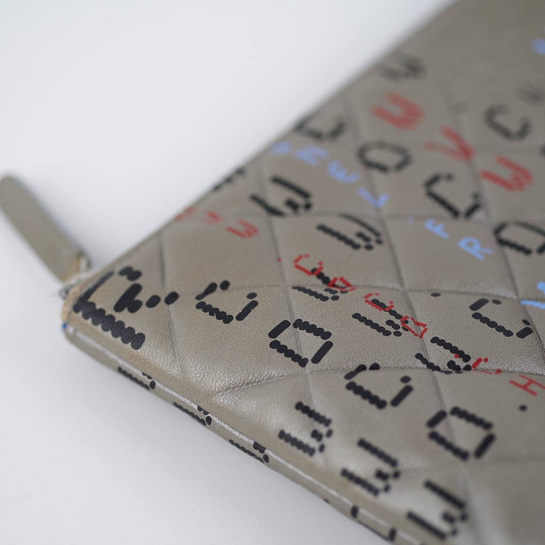 Top Quality Chanel Medium O Logo Grey Pouch