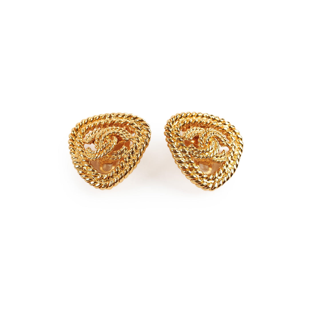 Top Quality Chanel CC Triangle Clip-on Earrings