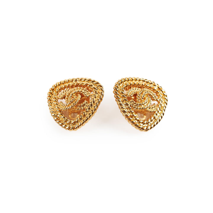 Top Quality Chanel CC Triangle Clip-on Earrings