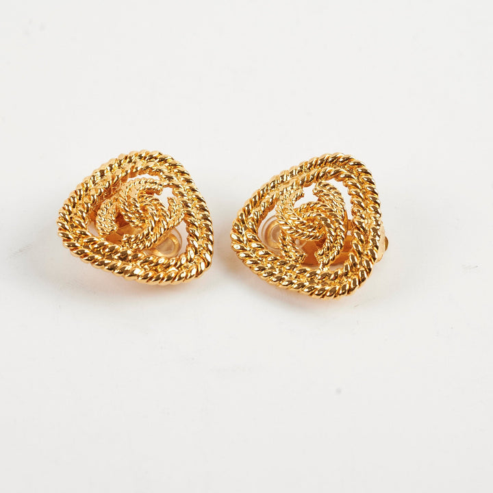 Top Quality Chanel CC Triangle Clip-on Earrings