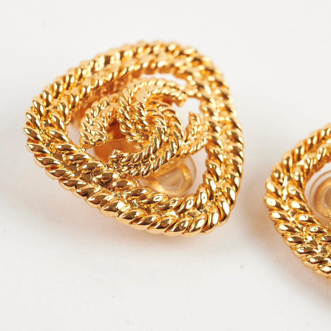 Top Quality Chanel CC Triangle Clip-on Earrings