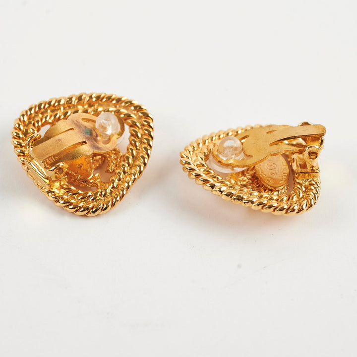 Top Quality Chanel CC Triangle Clip-on Earrings