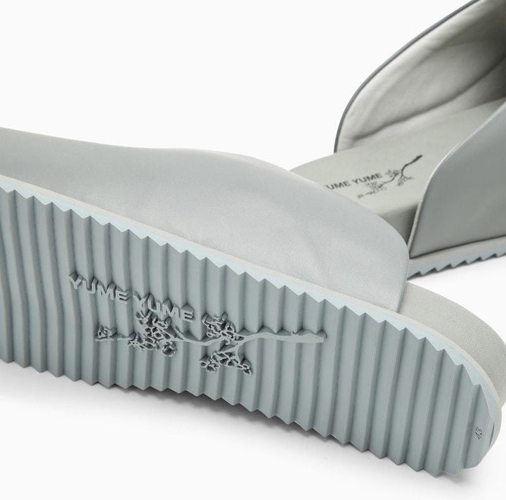 GREY LEATHERETTE TRUCK MULES