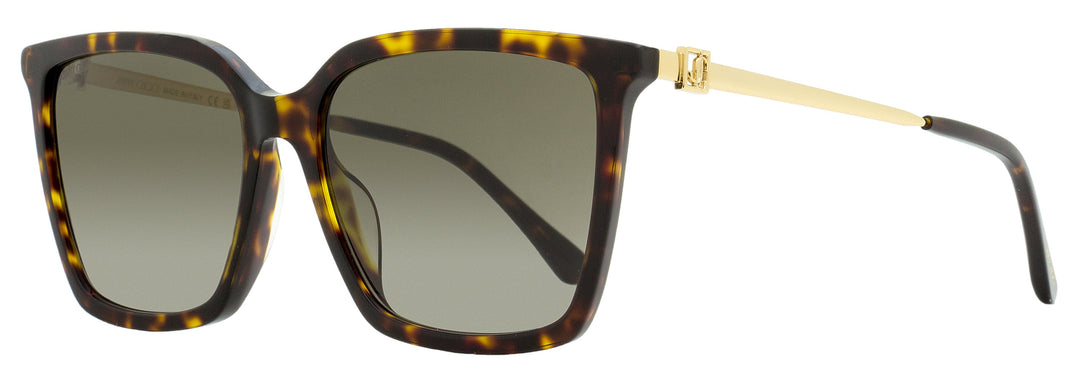 Jimmy Choo Square Sunglasses Totta /G 086HA Havana/Gold 56mm
