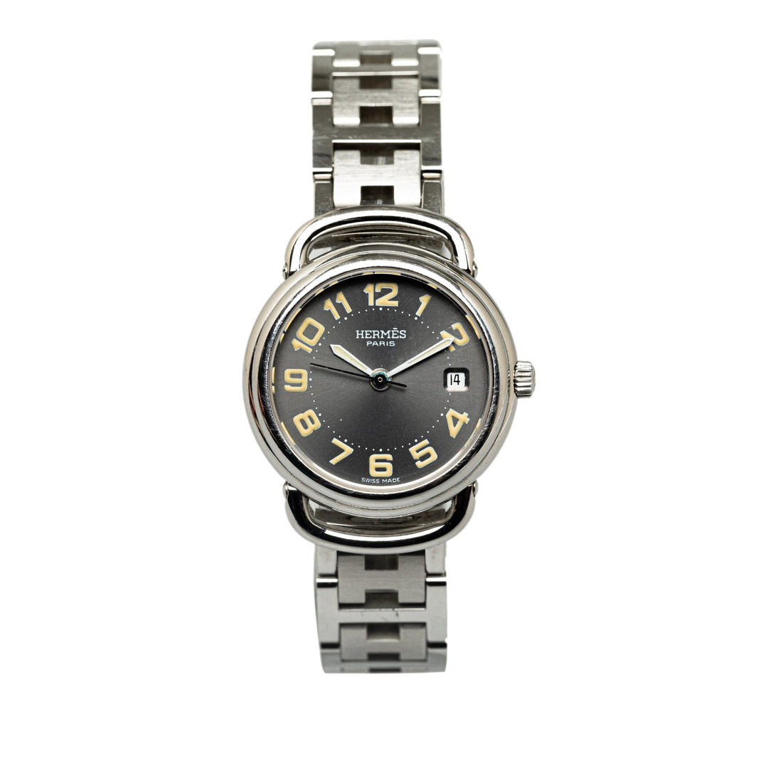 Hermes Quartz Stainless Steel Pullman Watch