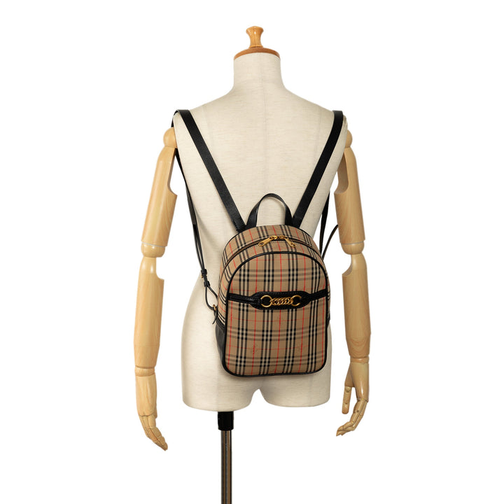 BURBERRY Haymarket Check Knight Link 1983 Backpack