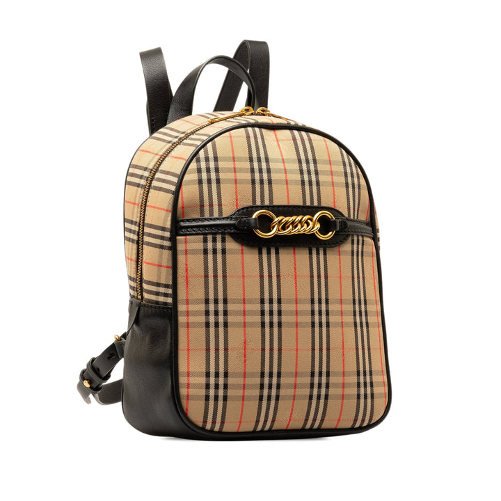 BURBERRY Haymarket Check Knight Link 1983 Backpack
