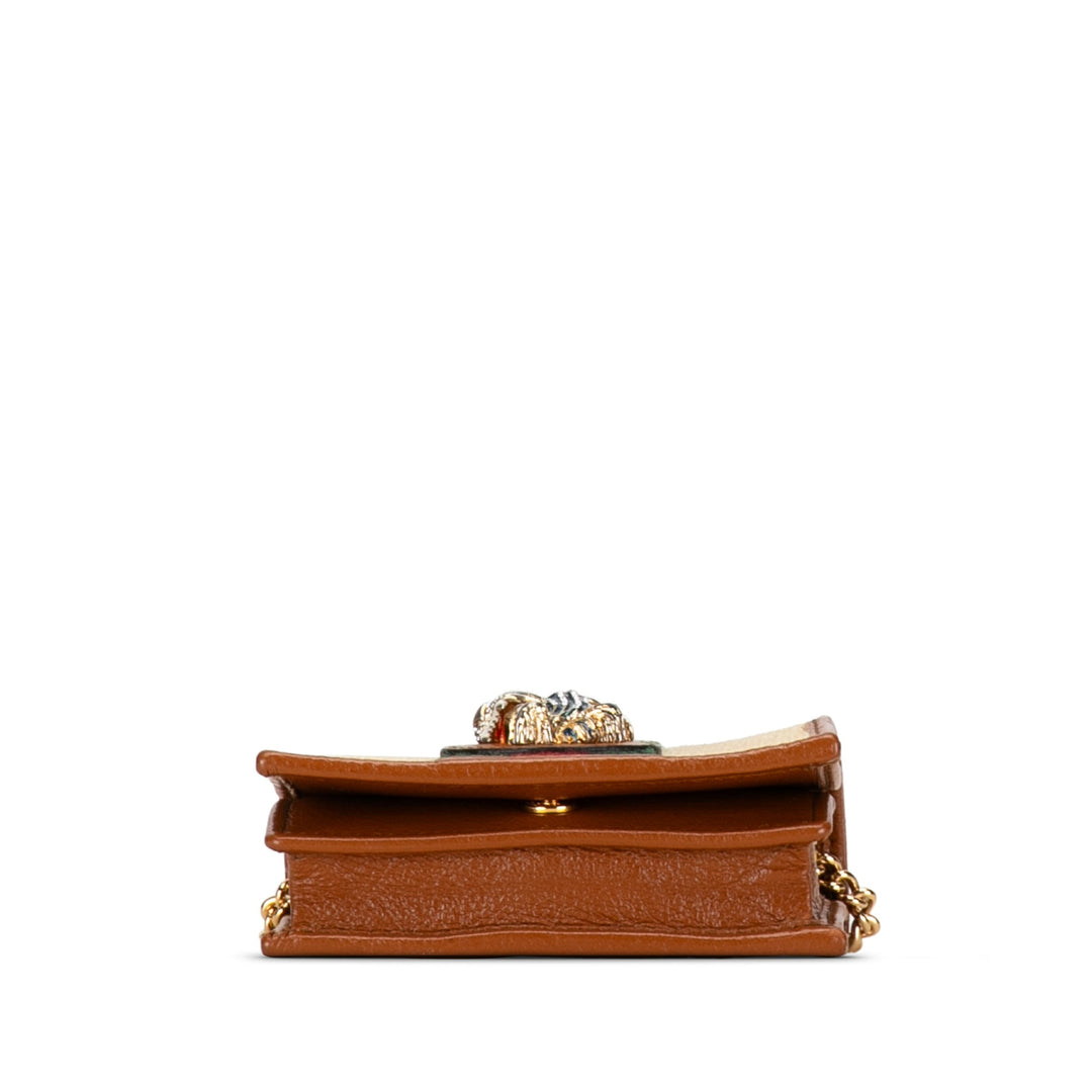 GUCCI Rajah Canvas Chain Wallet Small Wallets