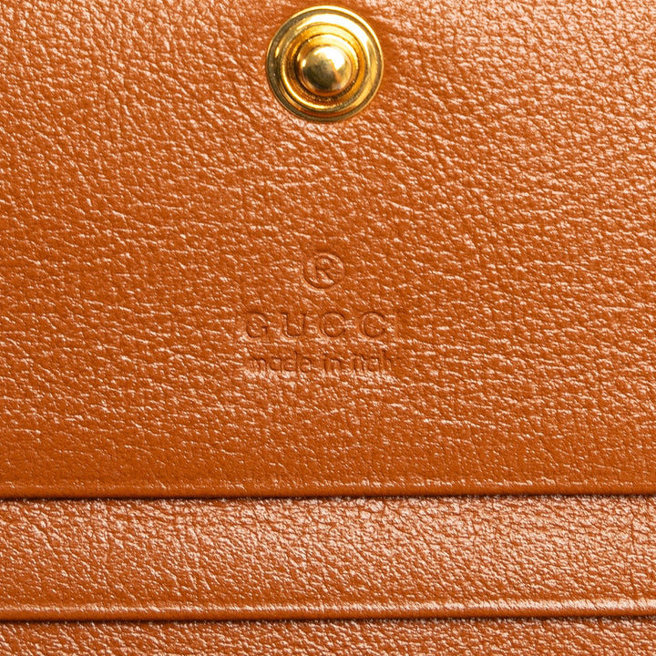 GUCCI Rajah Canvas Chain Wallet Small Wallets