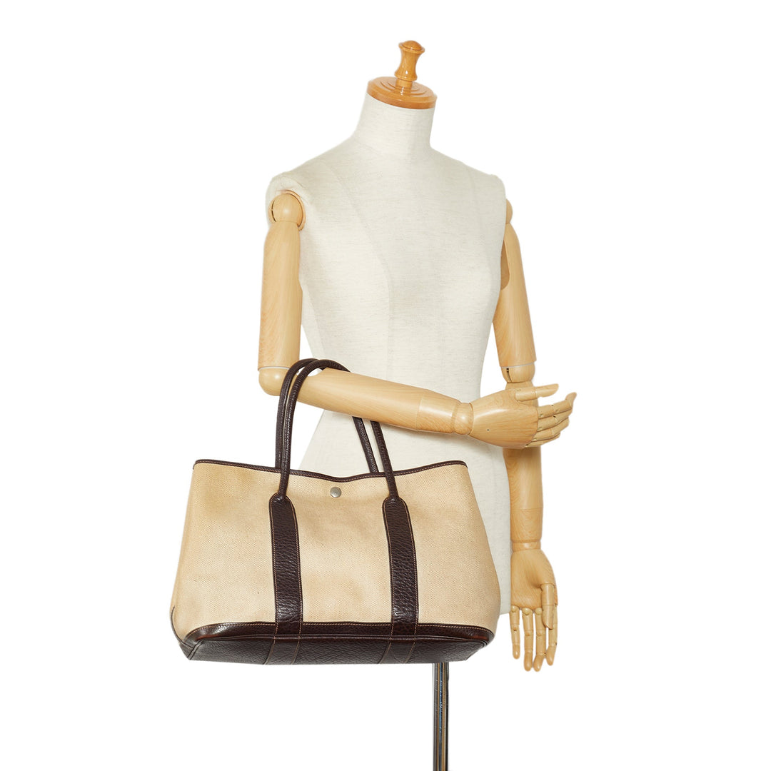 Beige Top quality Hermes Garden Party PM Tote Bag