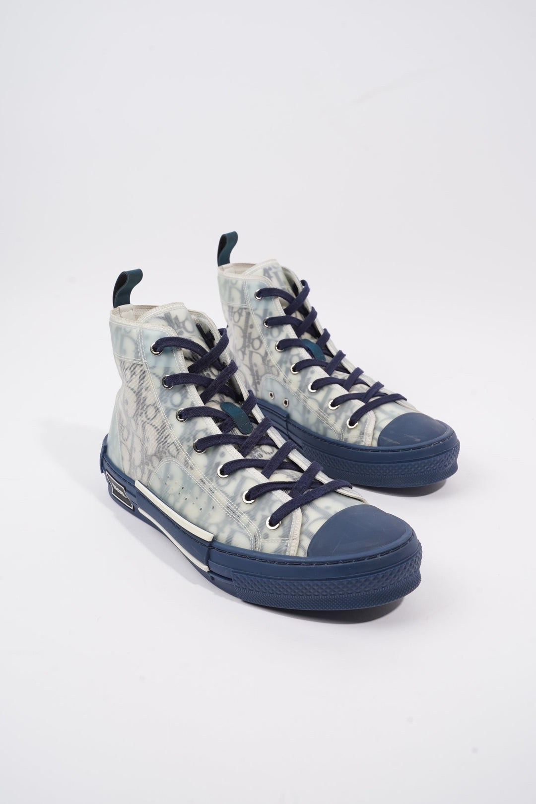 Christian Dior B23 High-top Navy / Navy Oblique / White Technical Fabric EU 42 UK 8