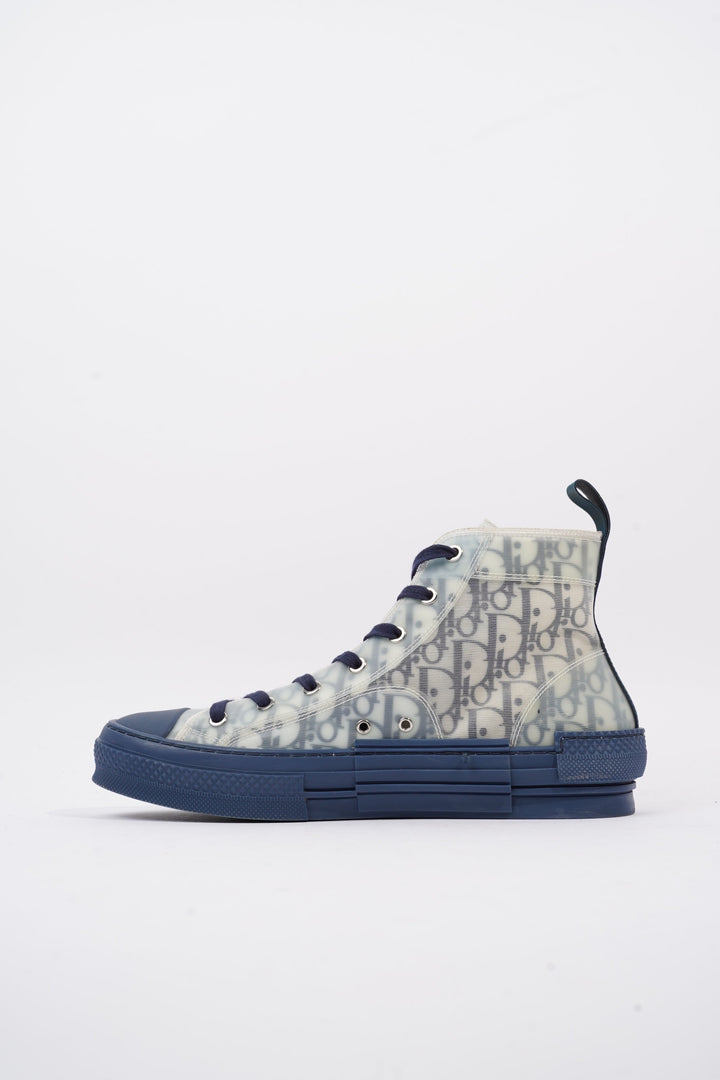 Christian Dior B23 High-top Navy / Navy Oblique / White Technical Fabric EU 42 UK 8