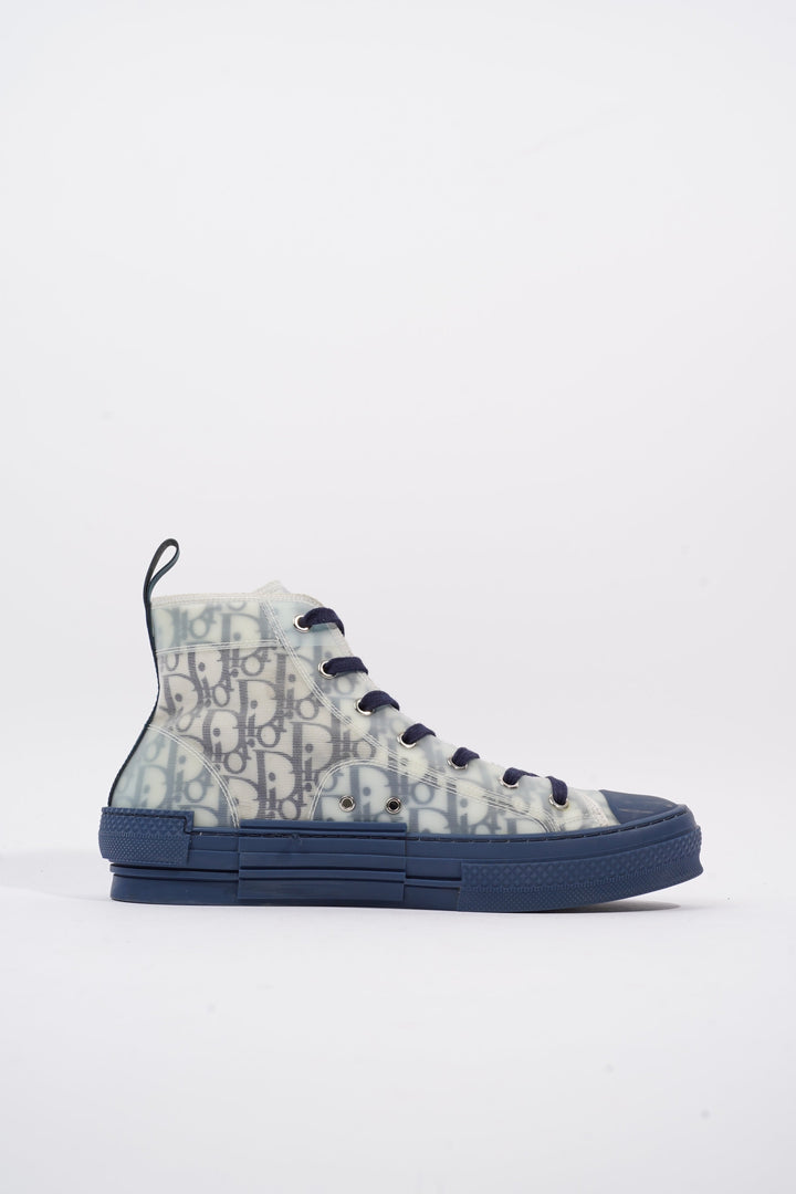 Christian Dior B23 High-top Navy / Navy Oblique / White Technical Fabric EU 42 UK 8