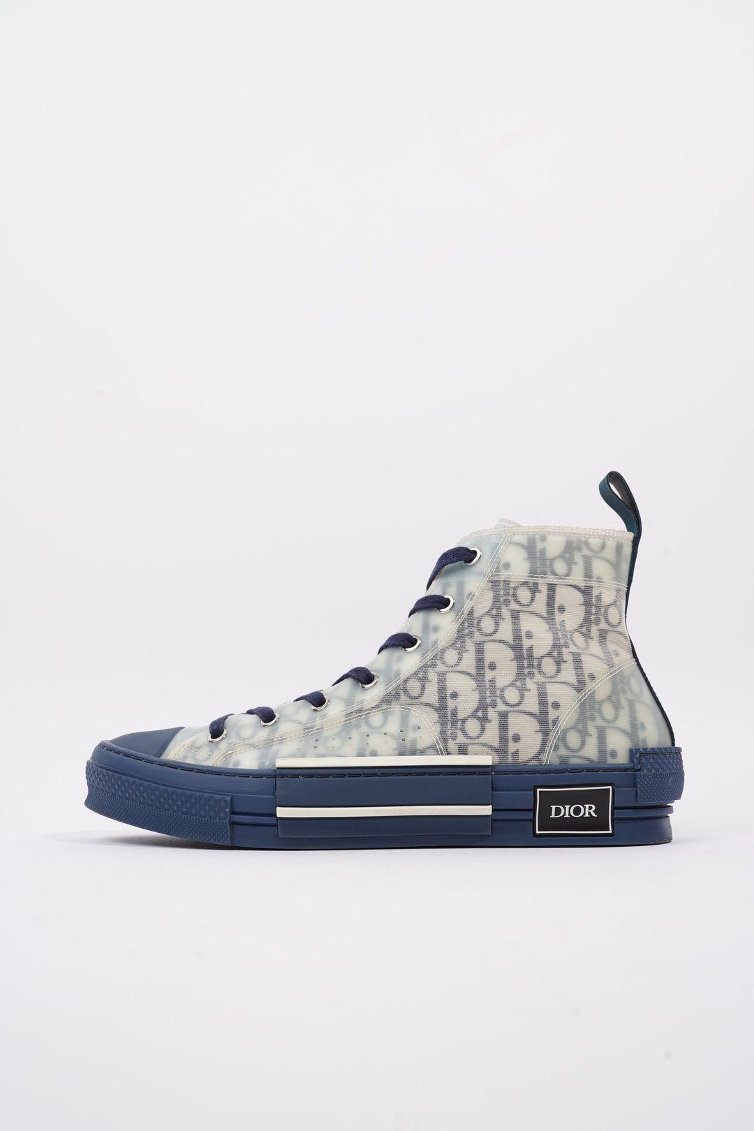 Christian Dior B23 High-top Navy / Navy Oblique / White Technical Fabric EU 42 UK 8
